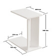 HABITAT ET JARDIN - Table d'appoint en bois "Lun" - 25 x 50 x 48 cm - Blanc - vignette