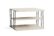 HABITAT ET JARDIN - table d'appoint en bois "Lifon" - 50 x 40 x 33 cm - Travertin - vignette