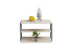 HABITAT ET JARDIN - table d'appoint en bois "Lifon" - 50 x 40 x 33 cm - Travertin - vignette