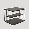 HABITAT ET JARDIN - table d'appoint en bois "Lifon" 50 x 40 x 33 cm - Anthracite - vignette