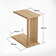 HABITAT ET JARDIN - Table d'appoint en bois "Lun" - 25 x 50 x 48 cm - Beige - vignette