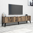 HABITAT ET JARDIN - Meuble TV en bois "Lidya" - 180 x 35 x 49 cm - Marron - vignette