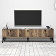 HABITAT ET JARDIN - Meuble TV en bois "Lidya" - 180 x 35 x 49 cm - Marron - vignette