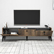 HABITAT ET JARDIN - Meuble TV en bois "Lidya" - 180 x 35 x 49 cm - Marron - vignette