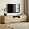 HABITAT ET JARDIN - Meuble TV en bois "Sentinel" - 160 x 30 x 42 cm - Beige - vignette