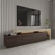 HABITAT ET JARDIN - Meuble TV en bois "Beliz" - 192 x 37 x 53 cm - Marron - vignette