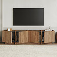 HABITAT ET JARDIN - Meuble TV en bois "Lowen" - 180 x 35 x 46 cm - Pin Atlantique / Anthracite - vignette