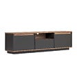 HABITAT ET JARDIN - Meuble TV en bois "Sentinel" - 160 x 30 x 42 cm - Gris anthracite - vignette
