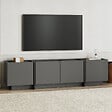 HABITAT ET JARDIN - Meuble TV en bois "Lowen" - 180 x 35 x 46 cm - Anthracite / Noir - vignette