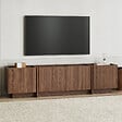HABITAT ET JARDIN - Meuble TV en bois "Lowen" - 180 x 35 x 46 cm - Noyer Milano - vignette