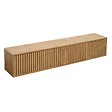 OVIALA - Meuble TV suspendu 160 cm scandinave bois clair - Ivy - vignette