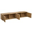 OVIALA - Meuble TV suspendu 160 cm scandinave bois clair - Ivy - vignette
