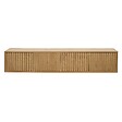 OVIALA - Meuble TV suspendu 160 cm scandinave bois clair - Ivy - vignette