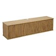 OVIALA - Meuble TV suspendu 120 cm scandinave bois clair - Ivy - vignette