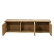 OVIALA - Meuble TV suspendu 120 cm scandinave bois clair - Ivy - vignette