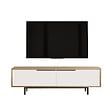 HABITAT ET JARDIN - Meuble TV en bois "ON1-SW" - 160 x 35 x 45 cm - Blanc - vignette