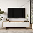 HABITAT ET JARDIN - Meuble TV en bois "ON1-SW" - 160 x 35 x 45 cm - Blanc - vignette
