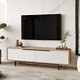 HABITAT ET JARDIN - Meuble TV en bois "ON1-SW" - 160 x 35 x 45 cm - Blanc - vignette