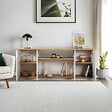 HABITAT ET JARDIN - Buffet en bois "Arista" - 180 x 44.5 x 75 cm - Blanc / Chêne Cadiz - vignette