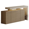 HABITAT ET JARDIN - Buffet en bois "Beliz" - 170 x 35 x 80 cm - Travertin / Chêne Chaud - vignette