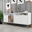 HABITAT ET JARDIN - Console en bois "Milan" - 180 x 35 x 78 cm - Blanc - vignette