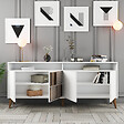 HABITAT ET JARDIN - Console en bois "Milan" - 180 x 35 x 78 cm - Blanc - vignette