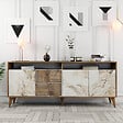 HABITAT ET JARDIN - Console en bois "Milan" 180 x 35 x 78 cm - Noyer - vignette
