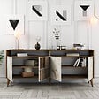 HABITAT ET JARDIN - Console en bois "Milan" 180 x 35 x 78 cm - Noyer - vignette