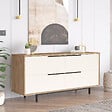 HABITAT ET JARDIN - Buffet en bois "ON3-SW" - 160 x 44 x 74 cm - Blanc - vignette