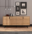 HABITAT ET JARDIN - Buffet en bois "Latina" - 180 x 45 x 80 cm - Marron clair - vignette
