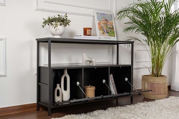 HABITAT ET JARDIN - Buffet en bois "Solace" - 120 x 30 x 77 cm - Noir - large