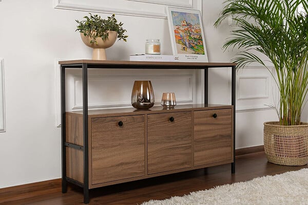 HABITAT ET JARDIN - Buffet en bois "Solace" - 120 x 30 x 77 cm - Marron - large