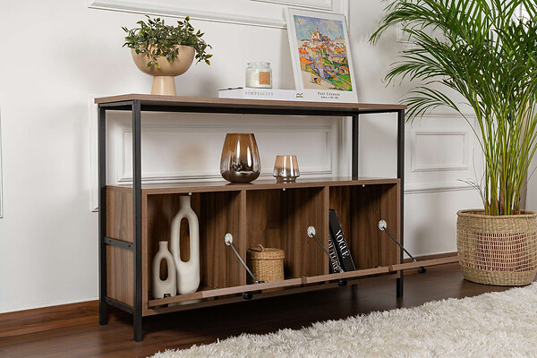 HABITAT ET JARDIN - Buffet en bois "Solace" - 120 x 30 x 77 cm - Marron - large