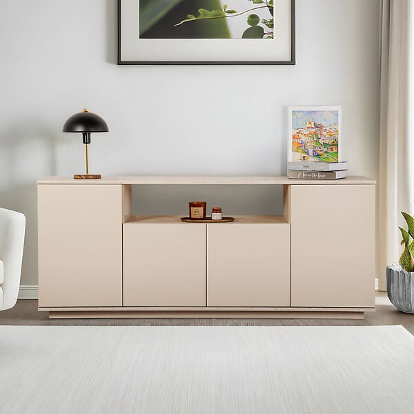 HABITAT ET JARDIN - Console en bois "Arista" 180 x 44,5 x 75 cm - Vison - large