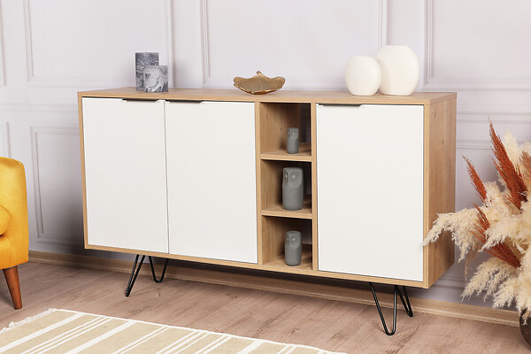 HABITAT ET JARDIN - Console en bois "Clara" 142 x 35,6 x 83 cm - Chêne - large