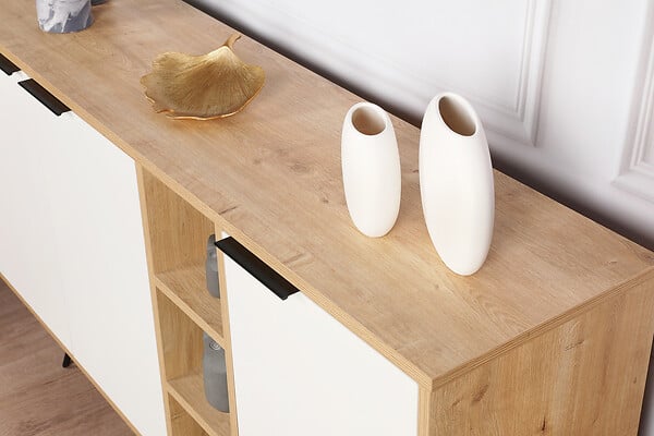 HABITAT ET JARDIN - Console en bois "Clara" 142 x 35,6 x 83 cm - Chêne - large
