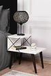HABITAT ET JARDIN - Table de chevet en bois "Cross" 50 x 40 x 55 cm - Blanc - vignette