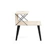 HABITAT ET JARDIN - Table de chevet en bois "Cross" 50 x 40 x 55 cm - Travertin - vignette