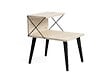 HABITAT ET JARDIN - Table de chevet en bois "Cross" 50 x 40 x 55 cm - Travertin - vignette