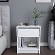 HABITAT ET JARDIN - Table de chevet en bois "Sheridan" - 45 x 40 x 53 cm - Blanc - vignette