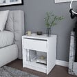HABITAT ET JARDIN - Table de chevet en bois "Sheridan" - 45 x 40 x 53 cm - Blanc - vignette