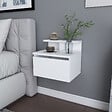 HABITAT ET JARDIN - Table de chevet murale en bois "Alice" - 40 x 32 x 35 cm - Blanc - vignette