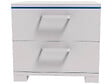 HABITAT ET JARDIN - Chevet LED "Karina" - 41 x 38 x 39 cm - Blanc - vignette
