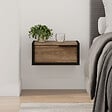 HABITAT ET JARDIN - Table de chevet en bois "Eco" - 40 x 30 x 19 cm - Marron - vignette