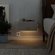 HABITAT ET JARDIN - Table de chevet avec éclairage LED en bois "Onda" - 38 x 31 x 18 cm - Beige - vignette