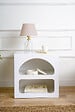 HABITAT ET JARDIN - Table de chevet en bois "Lorin" 50 x 40 x 50 cm - Blanc - vignette