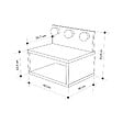HABITAT ET JARDIN - Table de chevet avec ampoule en bois "Treo" - 40 x 30 x 34 cm - Beige - vignette