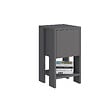 HABITAT ET JARDIN - Table de chevet en bois "Ema" 30 x 30 x 55 cm - Anthracite - vignette