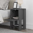 HABITAT ET JARDIN - Table de chevet en bois "Ema" 30 x 30 x 55 cm - Anthracite - vignette