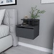 HABITAT ET JARDIN - Table de chevet murale en bois "Alice" - 40 x 32 x 35 cm - Gris anthracite - vignette